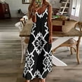 thumbnail image 2 of Bohemian Pattern Women's Summer Dresses 2025 Beach Casual Sleeveless Floral Print Tank Loose Sundress, 2 of 8