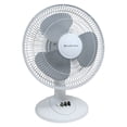 thumbnail image 1 of Comfort Zone Ventilateur de Table Oscillant Réglable 12 Pouces 3 Vitesses, Blanc, 1 of 8