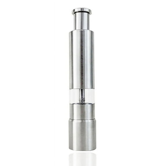 Ruanlalo Kitchen Stainless Steel Manual Thumb Push Salt Spice Sauce Grinder Pepper Mill