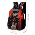 thumbnail image 2 of Jujutsu Backpack Kaisen Gojo 17 Inch 3 Piece Set with Insulated Lunch Bag and Pencil Case, Bookbag Laptop Backpack Cartoon Durable Lightweight Casual Backpack, 2 of 8