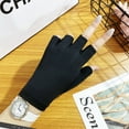 thumbnail image 3 of Black gloves, riding gloves, men's and women's summer half finger sunscreen ice silk gloves, 3 of 6