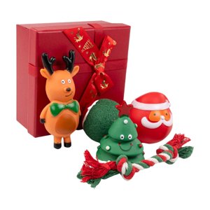 Qocolhg Outdoor Christmas Decorations Indoor, Christmas Pet Toys Pet Teething Toy Gift Box Christmas Dog Toy Dog Christmas Supplies, Christmas Home Party Decor Clearance