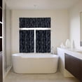 thumbnail image 5 of Black Kitchen Curtains, Pattern Thermal Insulated Blackout and Room Darkening Rod Pocket Window Curtains 3 Piece Kitchen Curtains(52X18+26X36 Inch,Black,3 Pieces), 5 of 6