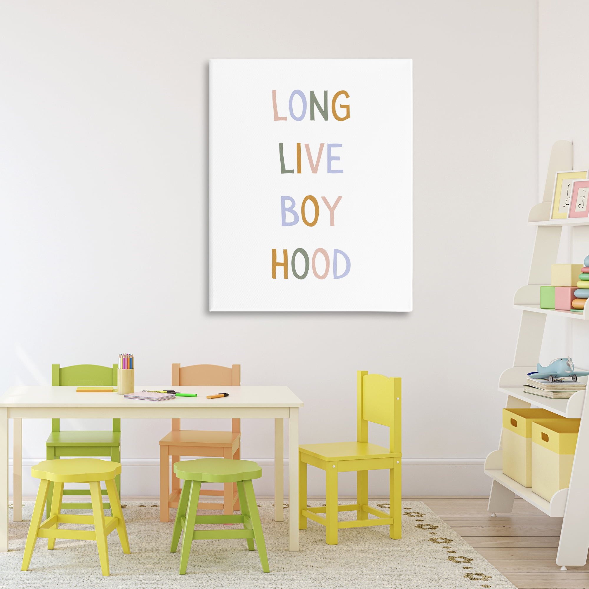 Stupell Industries Long Live Boy Hood Canvas Wall Art, design by Katie Griggs