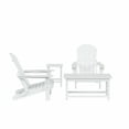 thumbnail image 2 of WestinTrends Malibu 4-Pieces Outdoor Patio Furniture Set, All Weather Outdoor Seating Plastic Adirondack Chair Set of 2 with Coffee Table and Side Table, White, 2 of 14