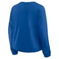 thumbnail image 3 of Women's Fanatics Blue New York Rangers Oversized All Out Effort Long Sleeve Henley T-Shirt, 3 of 5