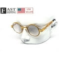 thumbnail image 3 of Sunglasses Men Hip Hop Shades Round Gold Metal Diamond Bling Clear, 3 of 7