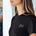 thumbnail image 5 of Dalix Be Kind Cropped Tee Lightweight High Waisted Short Sleeve Summer Shirt Womens in Black S Small, 5 of 5