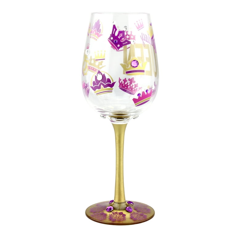 Painted Wine Glasses Birthday Present Fancy Wine Glasses 
