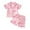 Pink, variant on Toddler Silk Pjs for Girls Valentines Pajamas Short Sleeve Bow Button Down Shirt Pajamas 12-18 Months Girl