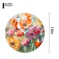 thumbnail image 2 of 14 Inch Wall Clock Battery Operated Silent Clock Decorative for Office, Kitchen, Outdoor, Living Room，Red Poppies Spring Flowers Wildflowers Pattern, 2 of 4