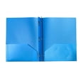 thumbnail image 5 of Plastic Folders with Pockets And Prongs Letter Size Two Pocket Folder with Prongs Durable Heavy Duty File Folders with Business Card Slot 2 Pocket Folders with Metal Prongs Fastener Clasps, Blue, 5 of 6