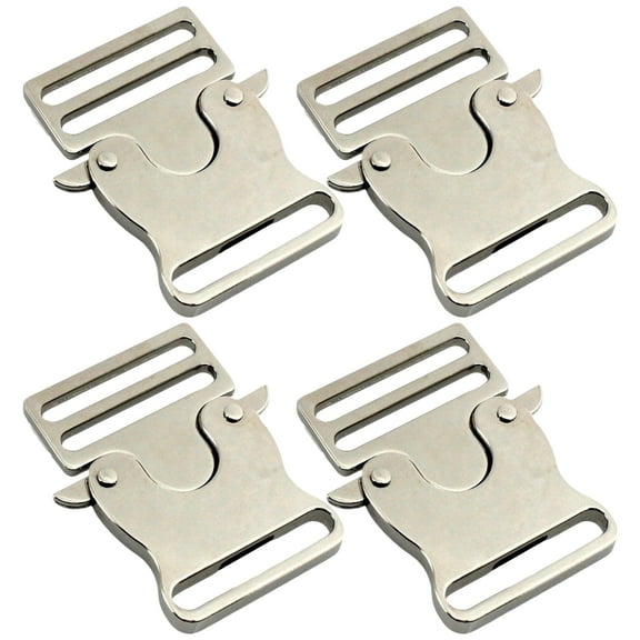 4 Pcs Metal Quick Side Release Buckles Multifunctional Replacement Buckles For Harnesses Belts And Bags