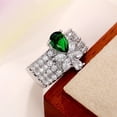 thumbnail image 4 of PERITANG Modern Proposal Promise Ring For Women Ladies High Quality Shiny AAA Zircon Cubic Zirconia Ring Perfect Present Gift Box Included, 4 of 8