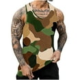 thumbnail image 3 of VBTAPA Men's Workout Tank Tops Lightweight Gym Bodybuilding Training Fitness Undershirts Sleeveless Camo T Shirts Camouflage#12 M, 3 of 6
