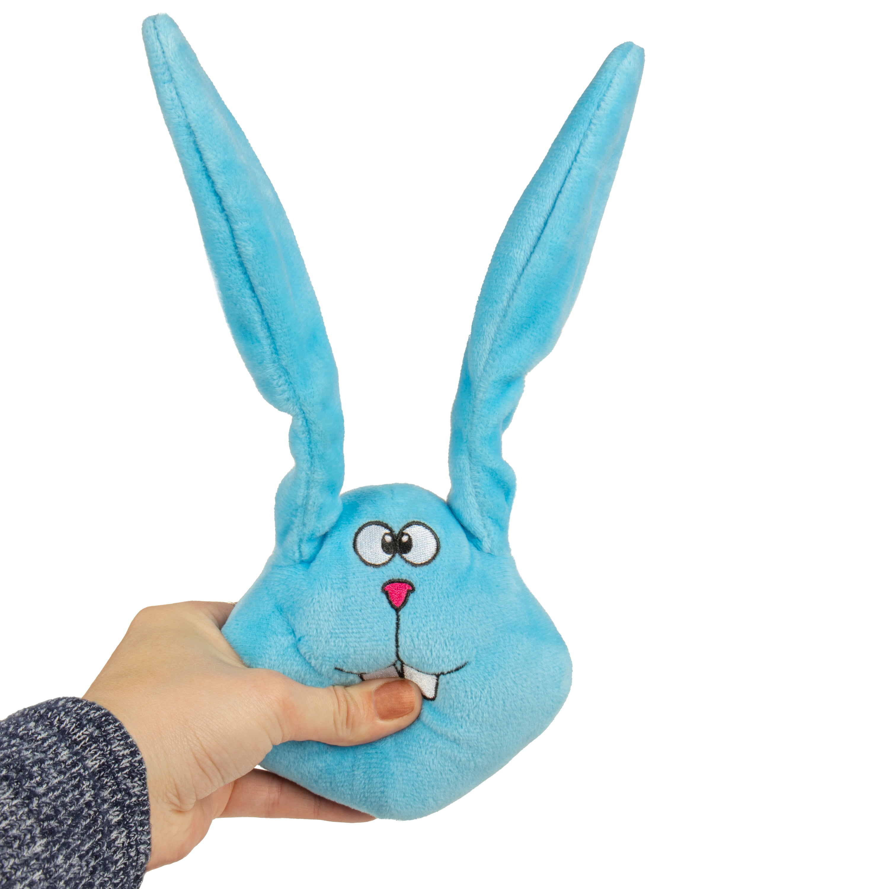 blue bunny dog toy