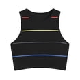 thumbnail image 6 of vdgthytj Sports Bra for Women Wireless Crewneck Striped Ribbed Underwear Support Push-Up Gym Workout Racerback Bras(Medium,Black), 6 of 6