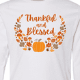 thumbnail image 4 of Inktastic Thankful and Blessed Pumpkin and Fall Leaves Long Sleeve Youth T-Shirt, 4 of 5