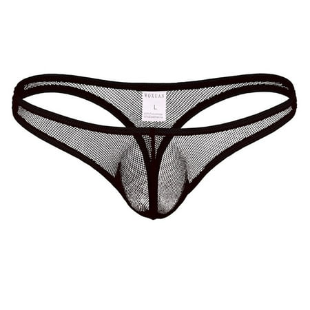 

Mens Sexy Underwear Breathable Sheer Panties G-String T-Back Briefs Thong