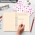 thumbnail image 4 of FORMRS 1-Subject Spiral Notebook 8" x 5" College Ruled 60 Refillable Sheet A5 Hard Cover, Purple Polka Dots, 4 of 7