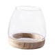 thumbnail image 5 of Maceta de vidrio con marco de madera, transparente, para plantas, terrario, decoración de flores Grande, 5 of 9