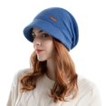 thumbnail image 4 of ZSQDM Women's Autumn Winter Plush Pile Hats Outdoor Warmth Cover Hats beanie of Men Sun Hats Bomber Hats Swimming Cap for Kids 6-14, 4 of 4