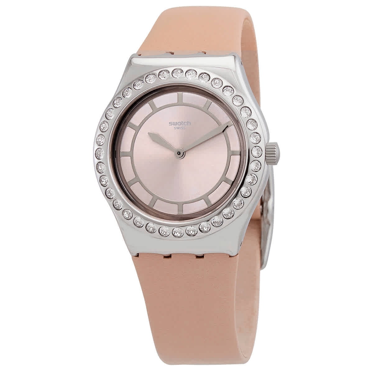 NWT Swatch Skinchic Quartz Pink Dial Ladies Watch Swatch Original Lady Quartz Pink Dial Silicone Strap Ladies  main image 3