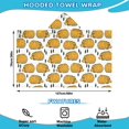 thumbnail image 2 of Cute Yellow Hedgehog Pattern Hooded Bath Towel，50"x30" for Ages 3 To 12 Kids, Quick Dry Lightweight Soft Microfiber Hood Beach Towel Cover Up for Kids, 2 of 7