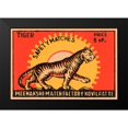 thumbnail image 2 of Phillumenart 14x11 Black Modern Framed Museum Art Print Titled - Tiger Safety Matches, 2 of 5
