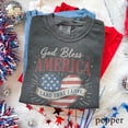 Vintage God Bless America 250th Tee Patriotic Heart Flag Graphic Shirt ...