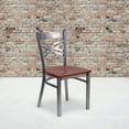 thumbnail image 2 of Flash Furniture Clear X Chair-Cherry Seat,PK2 2-XU-6FOB-CLR-CHYW-GG, 2 of 8