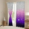 thumbnail image 3 of Feelyou Glitter Stars Starry Sky Black Out Curtains, Romantic Galaxy Fashion Curtains Pack of 2 (42x63 Each), Teen Adult Kid Bedroom Curtains, Curtains and Drapes Home Decor, 3 of 6