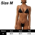 thumbnail image 2 of Bikini Set Bandage Solid Brazilian Swimwear Swimsuit Padded Thong Bathing Suits, 2 of 5