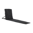 thumbnail image 1 of Silla de playa de piso plegable, tumbona para tomar el sol al aire libre, tumbona de playa portátil, silla de playa con respaldo para acampar y césped negro, 1 of 8