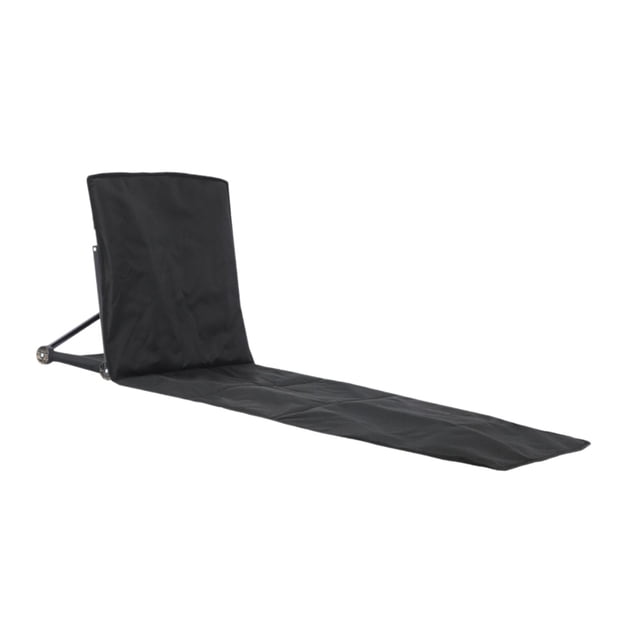 Silla de playa de piso plegable, tumbona para tomar el sol al aire libre, tumbona de playa portátil, silla de playa con respaldo para acampar y césped negro