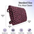 thumbnail image 5 of Heart Lumbar Pillow, Illustration of Grungy Sketch Look Love Repetitive Romantic Valentines Day, Soft Back Cushion Office Chairs with Adjustable Straps, 14" x 13", Pink and Dark Maroon, by Ambesonne, 5 of 7