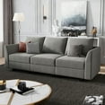 thumbnail image 1 of HONBAY Ensemble de Canapé Modulaire Moderne avec Espace de Rangement, Sofa Trois Places pour Salon et Appartement, Gris, 1 of 7