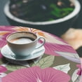 thumbnail image 3 of Ambesonne Iris Flowers Fitted Round Tablecloth, Dreamy Tropical Scene, 45"- 56" Diameter, Pastel Pink Pale Green, 3 of 5