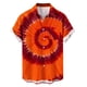 thumbnail image 2 of Ceisia Men's Slim-Fit Spiral Tie-Dye Short Sleeve Button-Down Shirt Orange XXL Gifts, 2 of 6