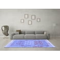 thumbnail image 3 of Ahgly Company Machine Washable Indoor Square Southwestern Blue Country Area Rugs, 7' Square, 3 of 4