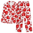 thumbnail image 1 of jovatis Ensembles à Manches Longues pour Femmes Femmes Décontracté Saint-Valentin Blouse Imprimée à Manches Longues Pantalon de Mode Pyjama Ensemble, 1 of 2