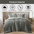 thumbnail image 2 of Regency Heights King/Cal King Soft Washed Color Block Comforter Set 3-Piece Bedding Set Grey, 2 of 8