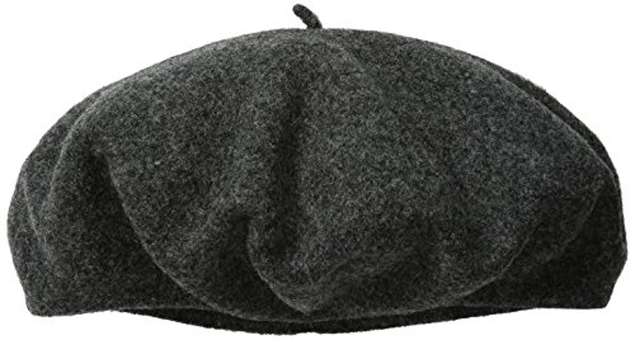 Scala Classico Women's Wool Beret Charcoal OS, Black