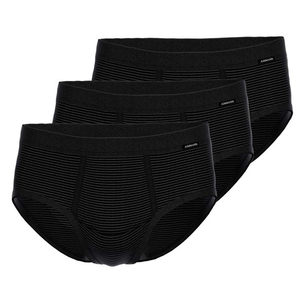 AMMANN calzoncillos hombre Pack de 3 - denim, bragueta, cintura suave, mezcla de algodón Antracita XL (X-Large)