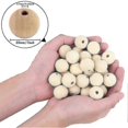 thumbnail image 2 of 50pcs Wood Craft Beads, 1 Inch Natural Wood Beads Crafts For Home And Easter Holiday Decor Diy Jewel, 2 of 5