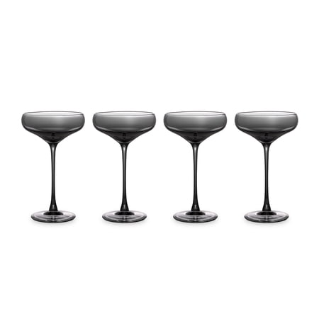 Thyme & Table 10 fl oz Iridescent Smoke Sphere Coupe Cocktail Glasses, Set of 4