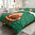 thumbnail image 2 of Yspwyqan Santa Claus Print 3 Piece Bedding Set Twin XL Size, Soft Breathable Christmas Themed Bed Comforter with 2 Pillow Shams for Kids Bedroom Holiday Decor, 2 of 7
