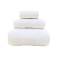 thumbnail image 1 of Long Staple Bath Towel Set Super Absorbent Soft Quick Drying 3 Piece Square Design for Spa and Home, 1 of 5