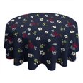 thumbnail image 4 of Pioneer Flower Floral Print Pattern Round Tablecloth 60"x60",Wrinkle Wipeable Table Cloth for Kitchen Dining Room Picnic Patio Party, 4 of 6