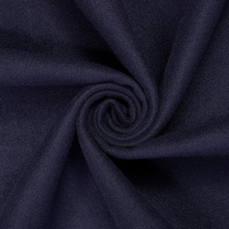 Wool Fabric Brushed Coating 59" Inches Wide Soft By The Yard Medium Heavy Weight (Navy Blue)
